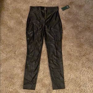 Pleather skinny pants